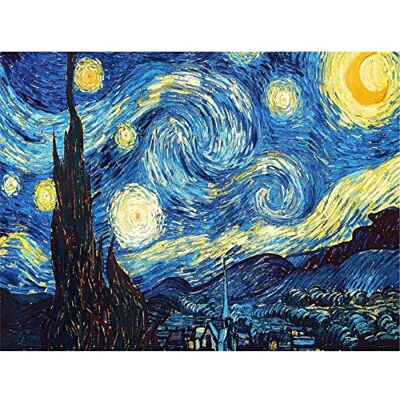YSCOLOR Diamantschilderij, nieuw, doe-het-zelf, 5D, borduurwerk, Van Gogh Sterrennacht, kruissteek, kit, abstract olieverfschilderij, hars, artisanale decoratie voor thuis, 30 x 40 cm YSCOLOR Diamantschilderij, nieuw, doe-het-zelf, 5D, borduurwerk, Van Gogh Sterrennacht, kruissteek, kit, abstract olieverfschilderij, hars, artisanale decoratie voor thuis, 30 x 40 cm