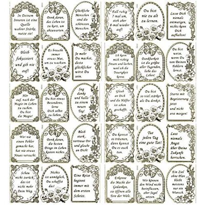 Ideen mit Herz 10 vellen transparante en gouden gegraveerde stickers, 10 x 23 cm, gouden stickers voor doe-het-zelf en decoratie, verjaardag, Kerstmis, pensioen en meer (positief denken) Ideen mit Herz 10 vellen transparante en gouden gegraveerde stickers, 10 x 23 cm, gouden stickers voor doe-het-zelf en decoratie, verjaardag, Kerstmis, pensioen en meer (positief denken)