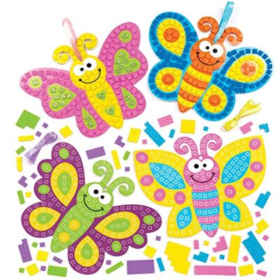 Baker Ross Mozaïek vlinderillustratiesets (4 stuks) zelfklevend mozaïek voor kinderen. Baker Ross Mozaïek vlinderillustratiesets (4 stuks) zelfklevend mozaïek voor kinderen.