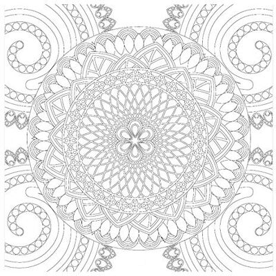 Honsell 12130 lijst met mandala-motief, 30 x 30 cm, voorbedrukt motief om in te kleuren met acrylverf, aquarel- en olieverf, viltstiften en kleurpotloden Honsell 12130 lijst met mandala-motief, 30 x 30 cm, voorbedrukt motief om in te kleuren met acrylverf, aquarel- en olieverf, viltstiften en kleurpotloden