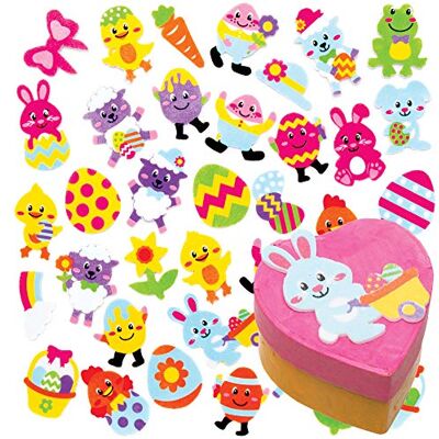 Baker Ross Pasen schuimstickers, 120-delige set Baker Ross Pasen schuimstickers, 120-delige set
