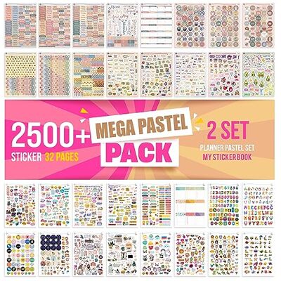 colortouch 2500 stuks 32 vellen stickers voor planner, fotoalbum, bullet journal voor kinderen, meisjes, volwassenen, vintage stijl en reizen colortouch 2500 stuks 32 vellen stickers voor planner, fotoalbum, bullet journal voor kinderen, meisjes, volwassenen, vintage stijl en reizen