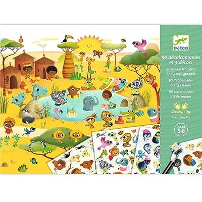 Djeco Savanne, woestijn en noordpool stickerset – kinderen van 5 tot 8 jaar – stimuleert de creativiteit – schrapen en je tekeningen maken! 3 planken en 90 afbeeldingen – eenvoudig te bedienen Djeco Savanne, woestijn en noordpool stickerset – kinderen van 5 tot 8 jaar – stimuleert de creativiteit – schrapen en je tekeningen maken! 3 planken en 90 afbeeldingen – eenvoudig te bedienen