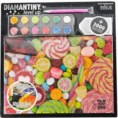 DIAMANTINY 96303 Level Up Nice Group Creative Art, Diamond Painting Set, creëert mozaïek, LANDSCAPE, karamel, meerkleurig DIAMANTINY 96303 Level Up Nice Group Creative Art, Diamond Painting Set, creëert mozaïek, LANDSCAPE, karamel, meerkleurig