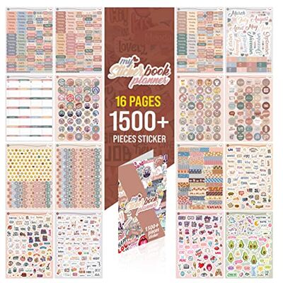 colortouch Planner Stickers – 1500 stuks maandelijks, wekelijks, dagelijks – scrapbook-stickers accessoires voor kalender, planner, organizer, agenda, dagboek, seizoensgebonden colortouch Planner Stickers – 1500 stuks maandelijks, wekelijks, dagelijks – scrapbook-stickers accessoires voor kalender, planner, organizer, agenda, dagboek, seizoensgebonden