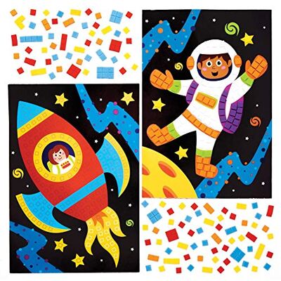Baker Ross Mozaïekillustratiesets op het zonnestelsel (4 stuks) – knutselen voor kinderen Baker Ross Mozaïekillustratiesets op het zonnestelsel (4 stuks) – knutselen voor kinderen