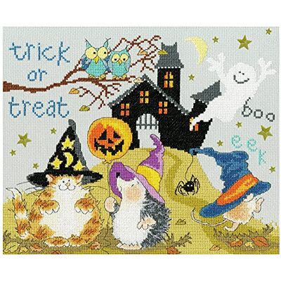 Bothy Threads kruissteekset, motief "Trick or Treat Bothy Threads kruissteekset, motief "Trick or Treat