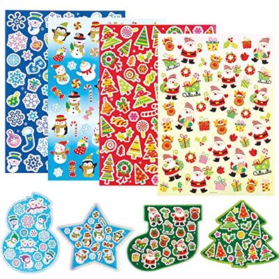 Baker Ross EX716 Kerststickers, 280-delige set Baker Ross EX716 Kerststickers, 280-delige set