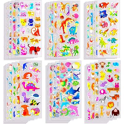 OWill 40 vellen à 1000 3D-beloningsstickers voor kinderen, beloningsgeschenken, scrapbooking, feestzakjes inclusief dieren, dinosaurussen, cijfers, fruit, sterren OWill 40 vellen à 1000 3D-beloningsstickers voor kinderen, beloningsgeschenken, scrapbooking, feestzakjes inclusief dieren, dinosaurussen, cijfers, fruit, sterren