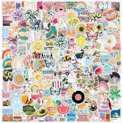AOMZKOL VSCO stickers, 200 stuks, waterdichte vinylstickers voor laptop, scrapbooking, waterfles, mobiele telefoon, gitaar, premium herbruikbare vinylstickers AOMZKOL VSCO stickers, 200 stuks, waterdichte vinylstickers voor laptop, scrapbooking, waterfles, mobiele telefoon, gitaar, premium herbruikbare vinylstickers