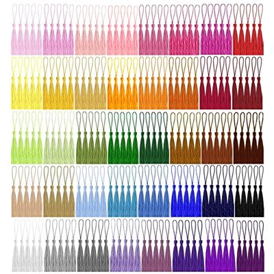 BetterJonny 200 stuks mini-kwasten, zijdeachtig, handgemaakt, zacht, voor het maken van sieraden, bladwijzers, knutselprojecten, 40 verschillende kleuren, 5 stuks elk, teryleen BetterJonny 200 stuks mini-kwasten, zijdeachtig, handgemaakt, zacht, voor het maken van sieraden, bladwijzers, knutselprojecten, 40 verschillende kleuren, 5 stuks elk, teryleen