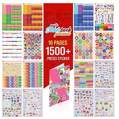 colortouch Planner Stickers – 1500 stuks maandelijks, wekelijks, dagelijks – scrapbook-stickers accessoires voor kalender, planner, organizer, agenda, dagboek, seizoensgebonden colortouch Planner Stickers – 1500 stuks maandelijks, wekelijks, dagelijks – scrapbook-stickers accessoires voor kalender, planner, organizer, agenda, dagboek, seizoensgebonden