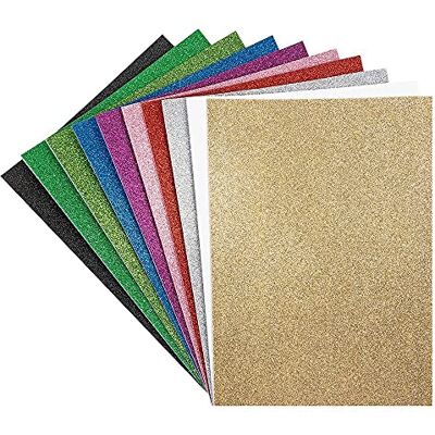 Ideen mit Herz 10 stuks schuimvellen met glitter, A4-2 mm, om te knutselen, meerkleurig Ideen mit Herz 10 stuks schuimvellen met glitter, A4-2 mm, om te knutselen, meerkleurig