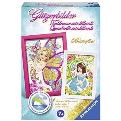 Ravensburger 183340 knutselset glitterafbeeldingen vlinders Ravensburger 183340 knutselset glitterafbeeldingen vlinders