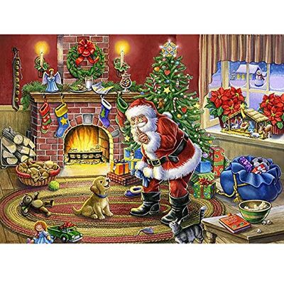 Bimkole Doe-het-zelf 5D Diamond Painting Kit Kerstman Patroon Kerstboom Boor Kristal Strass Kruissteek Borduurwerk Mozaïek Wanddecoratie Voor Thuis 30 x 40 cm Bimkole Doe-het-zelf 5D Diamond Painting Kit Kerstman Patroon Kerstboom Boor Kristal Strass Kruissteek Borduurwerk Mozaïek Wanddecoratie Voor Thuis 30 x 40 cm