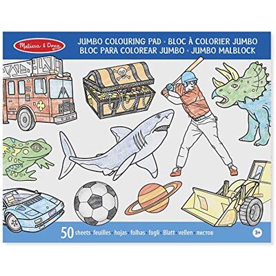 Melissa & Doug Jumbo kleurblok met meerdere thema's, 14226 Melissa & Doug Jumbo kleurblok met meerdere thema's, 14226