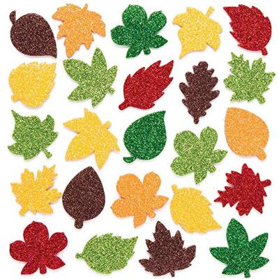 Baker Ross Glanzende bladstickers, 144-delige set Baker Ross Glanzende bladstickers, 144-delige set