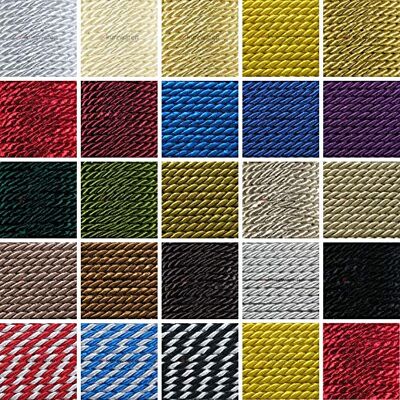 KBBB Satijnen gevlochten koord, geel, 3 mm x 5 m of 3 mm x 25 m, voor sieraden, decoratie, naaien, kleur naar keuze KBBB Satijnen gevlochten koord, geel, 3 mm x 5 m of 3 mm x 25 m, voor sieraden, decoratie, naaien, kleur naar keuze