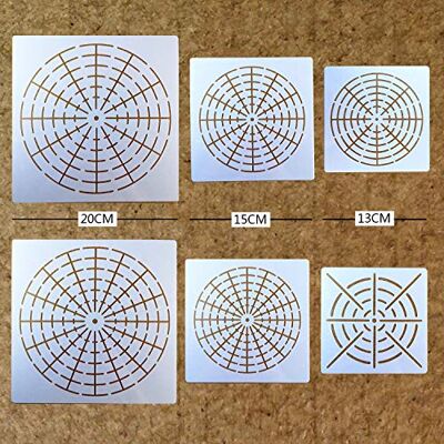 BLUGUL Mandala-sjablonen, Mandala Dotting Stencils, Schildervorm, voor DIY Decor, Airbrush, Steen, Muurkunst, Canvas, Houten Meubels, Canvas Serie A 6 Stuks BLUGUL Mandala-sjablonen, Mandala Dotting Stencils, Schildervorm, voor DIY Decor, Airbrush, Steen, Muurkunst, Canvas, Houten Meubels, Canvas Serie A 6 Stuks