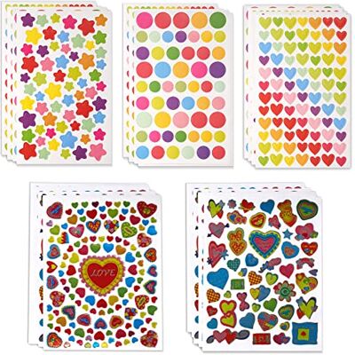 Pazzlas 21 vellen zelfklevende stickers, meer dan 1300 sterstickers in hartvorm voor kinderen, kleurrijke stippenstickers voor handgemaakte foto-activiteiten, scrapbooking cadeau. Pazzlas 21 vellen zelfklevende stickers, meer dan 1300 sterstickers in hartvorm voor kinderen, kleurrijke stippenstickers voor handgemaakte foto-activiteiten, scrapbooking cadeau.