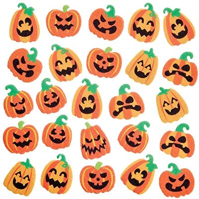 Baker Ross FX252 100 stuks pompoenstickers van vilt voor kinderen om te knutselen, decoreren en decoreren Baker Ross FX252 100 stuks pompoenstickers van vilt voor kinderen om te knutselen, decoreren en decoreren