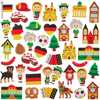 Baker Ross FN038 Duitsland schuimstickers, 150 stuks, Duitse stickers voor kinderen en kaarten. Baker Ross FN038 Duitsland schuimstickers, 150 stuks, Duitse stickers voor kinderen en kaarten.