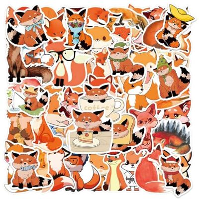 EHDWXVZM 120 schattige vossenstickers, cartoondierenstickers, kinderstickers, decoratieve stickers, waterdichte stickers, kunnen worden gebruikt voor het versieren van bagage, EHDWXVZM 120 schattige vossenstickers, cartoondierenstickers, kinderstickers, decoratieve stickers, waterdichte stickers, kunnen worden gebruikt voor het versieren van bagage,