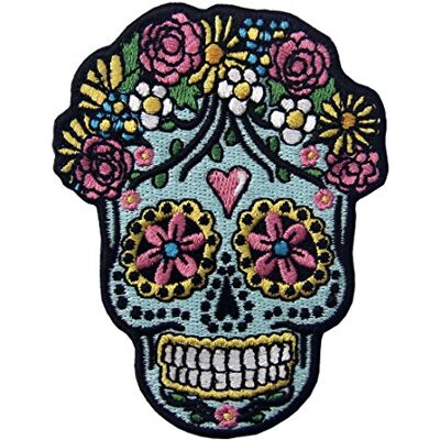 ZEGIN Suiker Dag van de Doden Geborduurde Applique Iron on Sew on Patch ZEGIN Suiker Dag van de Doden Geborduurde Applique Iron on Sew on Patch