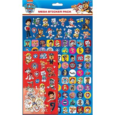 Paper Projects Paw Patrol Mega stickerset, drie soorten stickers (ca. 150 in totaal), herbruikbaar op niet-poreuze oppervlakken, blauw/rood, 29,7 cm x 21 cm Paper Projects Paw Patrol Mega stickerset, drie soorten stickers (ca. 150 in totaal), herbruikbaar op niet-poreuze oppervlakken, blauw/rood, 29,7 cm x 21 cm