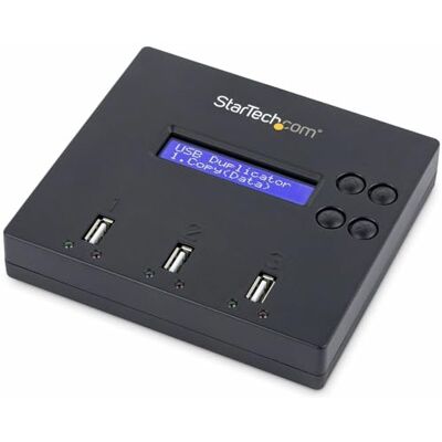 StarTech . com Vrijstaande duplicator en wisser van 1 tot 2 USB-sticks, kopieer van meerdere USB-sticks, systeemkopiëren en bestand en voeding per netstroom, 1,5 GB/min, wissen met 3 poorten (USBDUP12) StarTech . com Vrijstaande duplicator en wisser van 1 tot 2 USB-sticks, kopieer van meerdere USB-sticks, systeemkopiëren en bestand en voeding per netstroom, 1,5 GB/min, wissen met 3 poorten (USBDUP12)
