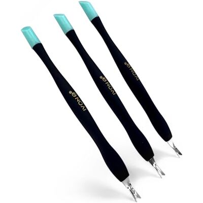 Generic IVON 3 Pack Cuticle Trimmer Pusher Remover, Rubber Tip Gentle on Nail Bed Generic IVON 3 Pack Cuticle Trimmer Pusher Remover, Rubber Tip Gentle on Nail Bed