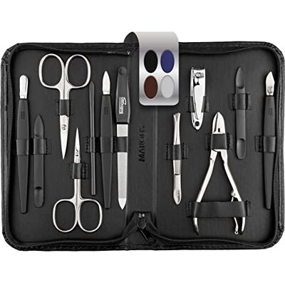 marQus Solingen Duitsland manicure set van 12 stuks – Professionele pedicure tool – Nagelkit gemaakt in Duitsland Verzorgingsset – Echte lederen hoes – Ideaal voor reizen – Nagelset inclusief nagelknipper marQus Solingen Duitsland manicure set van 12 stuks – Professionele pedicure tool – Nagelkit gemaakt in Duitsland Verzorgingsset – Echte lederen hoes – Ideaal voor reizen – Nagelset inclusief nagelknipper