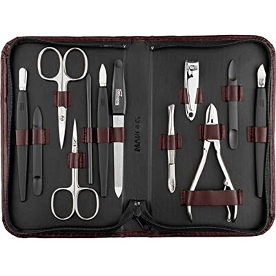marQus Solingen Duitsland manicure set van 12 stuks – Professionele pedicure tool – Nagelkit gemaakt in Duitsland Verzorgingsset – Echte lederen hoes – Ideaal voor reizen – Nagelset inclusief nagelknipper marQus Solingen Duitsland manicure set van 12 stuks – Professionele pedicure tool – Nagelkit gemaakt in Duitsland Verzorgingsset – Echte lederen hoes – Ideaal voor reizen – Nagelset inclusief nagelknipper