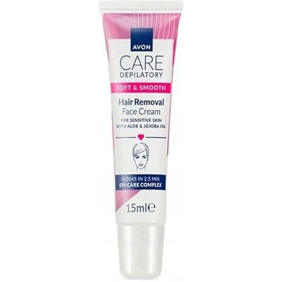 Avon Care Soft & Smooth Ontharingscrème voor het gezicht in 2,5 min, 15 ml Avon Care Soft & Smooth Ontharingscrème voor het gezicht in 2,5 min, 15 ml
