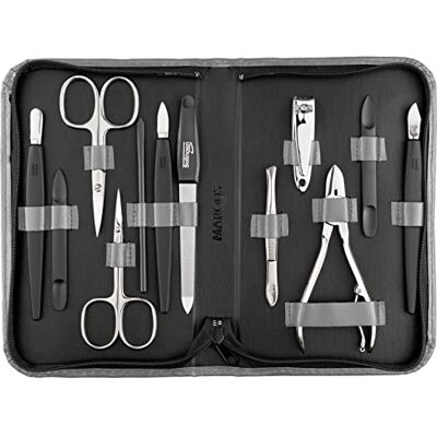 marQus Solingen Duitsland manicure set van 12 stuks – Professionele pedicure tool – Nagelkit gemaakt in Duitsland Verzorgingsset – Echte lederen hoes – Ideaal voor reizen – Nagelset inclusief nagelknipper marQus Solingen Duitsland manicure set van 12 stuks – Professionele pedicure tool – Nagelkit gemaakt in Duitsland Verzorgingsset – Echte lederen hoes – Ideaal voor reizen – Nagelset inclusief nagelknipper
