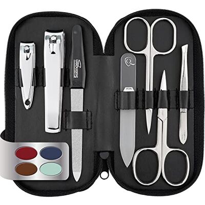 marQus Solingen Duitsland Manicuresets voor dames & heren met glasnagelvijl– Kwaliteits verzorgingsset met Nagelknipper & glazen nagelvijl kit perfect voor pedicure marQus Solingen Duitsland Manicuresets voor dames & heren met glasnagelvijl– Kwaliteits verzorgingsset met Nagelknipper & glazen nagelvijl kit perfect voor pedicure