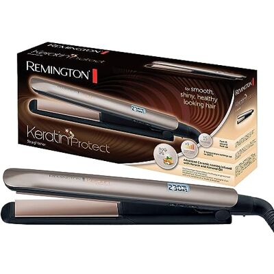 Remington Keratin Protect Hair Straightener, stijltang, geavanceerde keramische zwevende platen, amandelolie keratine verzorging, 9 temperaturen, S8540 Remington Keratin Protect Hair Straightener, stijltang, geavanceerde keramische zwevende platen, amandelolie keratine verzorging, 9 temperaturen, S8540