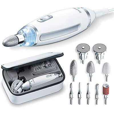 Beurer MP62 Home Manicure en Pedicure Elektrische Set Manicure en Pedicure Tool 10 Hoogwaardige Accessoires Precisie LED-licht 2000-5400 rpm Inclusief opbergtas Beurer MP62 Home Manicure en Pedicure Elektrische Set Manicure en Pedicure Tool 10 Hoogwaardige Accessoires Precisie LED-licht 2000-5400 rpm Inclusief opbergtas