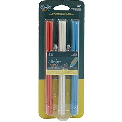 3Doodler Printing Filament Refill x75 Strands, Over 620 inch Extruded, Compatibel met 3D Pen voor Kinderen, Start Plastic Blister Pack (75) Collectie 1 3Doodler Printing Filament Refill x75 Strands, Over 620 inch Extruded, Compatibel met 3D Pen voor Kinderen, Start Plastic Blister Pack (75) Collectie 1