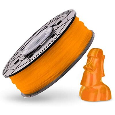 XYZprinting RFPLCXEU07B PLA-filament voor 3D-printers, 600 g, transparant oranje XYZprinting RFPLCXEU07B PLA-filament voor 3D-printers, 600 g, transparant oranje