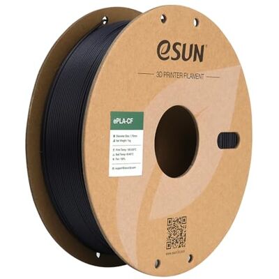 eSUN ePLA-CF PLA-filament 1,75 mm, PLA-filament, geladen, van koolstofvezel, maatnauwkeurigheid +/- 0,03 mm, spoel van 1 kg (2,2 lbs) voor 3D-FDM-printers, paars eSUN ePLA-CF PLA-filament 1,75 mm, PLA-filament, geladen, van koolstofvezel, maatnauwkeurigheid +/- 0,03 mm, spoel van 1 kg (2,2 lbs) voor 3D-FDM-printers, paars
