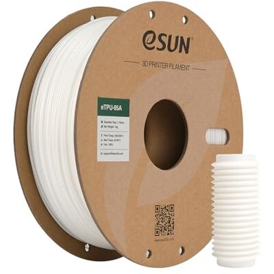 eSUN TPU-95A filament 1,75 mm, flexibel, 3D-printer, TPU, nauwkeurigheid +/-0,05 mm, spoel van 1 kg, 3D-printerfilament voor 3D-printers, wit eSUN TPU-95A filament 1,75 mm, flexibel, 3D-printer, TPU, nauwkeurigheid +/-0,05 mm, spoel van 1 kg, 3D-printerfilament voor 3D-printers, wit