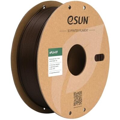 eSUN ePLA-CF PLA-filament 1,75 mm, PLA-filament, geladen, van koolstofvezel, maatnauwkeurigheid +/- 0,03 mm, spoel van 1 kg (2,2 lbs) voor 3D-FDM-printers, rood eSUN ePLA-CF PLA-filament 1,75 mm, PLA-filament, geladen, van koolstofvezel, maatnauwkeurigheid +/- 0,03 mm, spoel van 1 kg (2,2 lbs) voor 3D-FDM-printers, rood