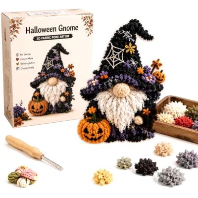Generic Kit d'art Poke Art en tissu 3D Gnome, livre d'histoires sans couture, Figurine de Gnome à chapeau haut et barbe moelleuse 3D, pour noël, Halloween, Collection saisonnière et cadeau Generic Kit d'art Poke Art en tissu 3D Gnome, livre d'histoires sans couture, Figurine de Gnome à chapeau haut et barbe moelleuse 3D, pour noël, Halloween, Collection saisonnière et cadeau