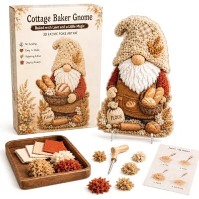 Generic Kit d'art Poke Art en tissu 3D Gnome, livre d'histoires sans couture, Figurine de Gnome à chapeau haut et barbe moelleuse 3D, pour noël, Halloween, Collection saisonnière et cadeau Generic Kit d'art Poke Art en tissu 3D Gnome, livre d'histoires sans couture, Figurine de Gnome à chapeau haut et barbe moelleuse 3D, pour noël, Halloween, Collection saisonnière et cadeau