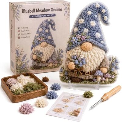 Generic Kit d'art Poke Art en tissu 3D Gnome, livre d'histoires sans couture, Figurine de Gnome à chapeau haut et barbe moelleuse 3D, pour noël, Halloween, Collection saisonnière et cadeau Generic Kit d'art Poke Art en tissu 3D Gnome, livre d'histoires sans couture, Figurine de Gnome à chapeau haut et barbe moelleuse 3D, pour noël, Halloween, Collection saisonnière et cadeau
