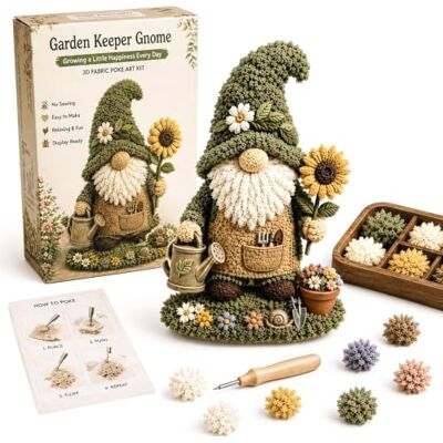 Generic Kit d'art Poke Art en tissu 3D Gnome, livre d'histoires sans couture, Figurine de Gnome à chapeau haut et barbe moelleuse 3D, pour noël, Halloween, Collection saisonnière et cadeau Generic Kit d'art Poke Art en tissu 3D Gnome, livre d'histoires sans couture, Figurine de Gnome à chapeau haut et barbe moelleuse 3D, pour noël, Halloween, Collection saisonnière et cadeau