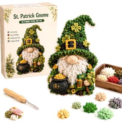 Generic Kit d'art Poke Art en tissu 3D Gnome, livre d'histoires sans couture, Figurine de Gnome à chapeau haut et barbe moelleuse 3D, pour noël, Halloween, Collection saisonnière et cadeau Generic Kit d'art Poke Art en tissu 3D Gnome, livre d'histoires sans couture, Figurine de Gnome à chapeau haut et barbe moelleuse 3D, pour noël, Halloween, Collection saisonnière et cadeau