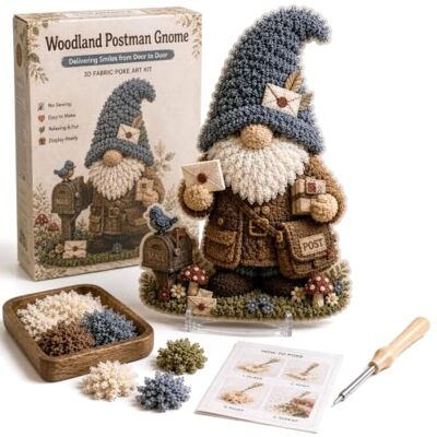 Generic Kit d'art Poke Art en tissu 3D Gnome, livre d'histoires sans couture, Figurine de Gnome à chapeau haut et barbe moelleuse 3D, pour noël, Halloween, Collection saisonnière et cadeau Generic Kit d'art Poke Art en tissu 3D Gnome, livre d'histoires sans couture, Figurine de Gnome à chapeau haut et barbe moelleuse 3D, pour noël, Halloween, Collection saisonnière et cadeau