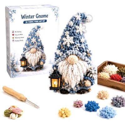 Generic Kit d'art Poke Art en tissu 3D Gnome, livre d'histoires sans couture, Figurine de Gnome à chapeau haut et barbe moelleuse 3D, pour noël, Halloween, Collection saisonnière et cadeau Generic Kit d'art Poke Art en tissu 3D Gnome, livre d'histoires sans couture, Figurine de Gnome à chapeau haut et barbe moelleuse 3D, pour noël, Halloween, Collection saisonnière et cadeau